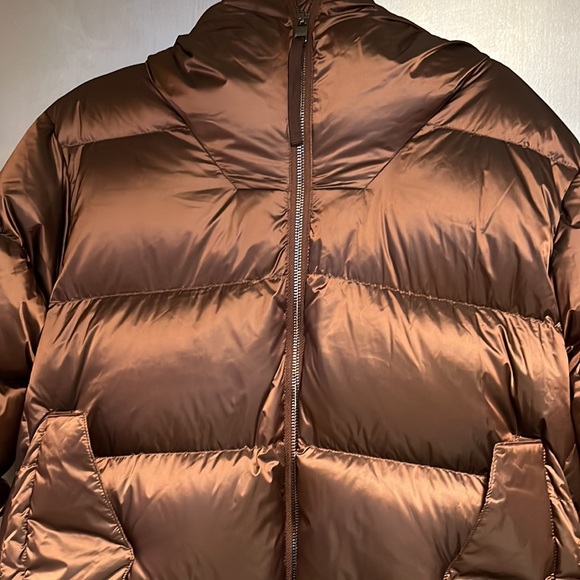 Varley Payton Puffer Coat Sz M Brushed brown Metallic - Picture 6 of 8